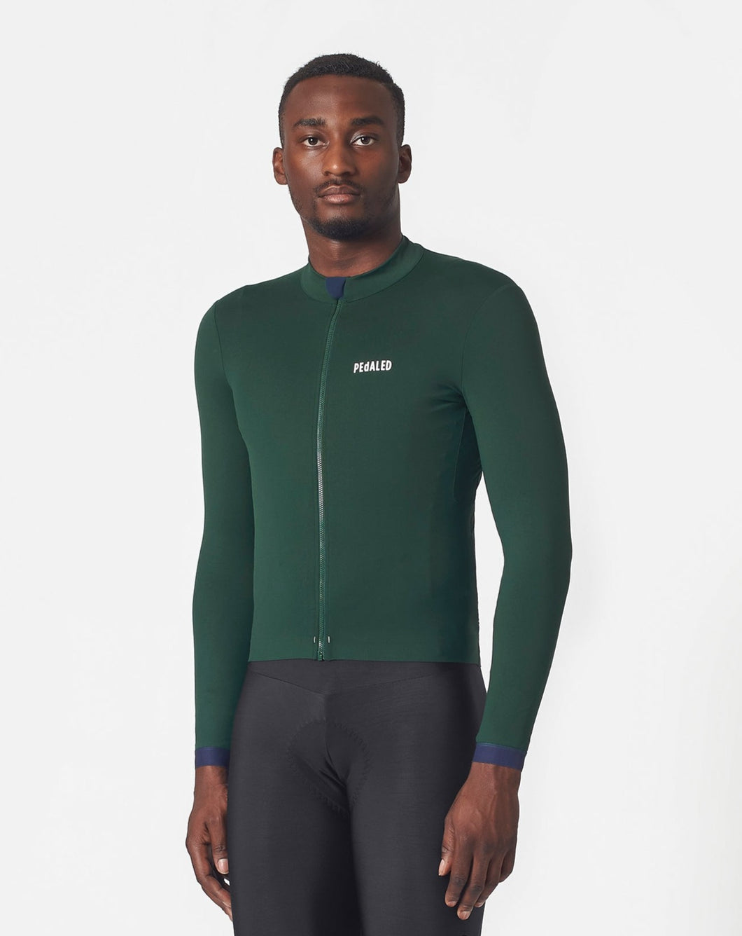 PEdALED Essential Long Sleeve Jersey - Dark Green