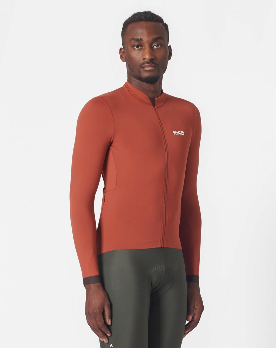 PEdALED Essential Long Sleeve Jersey - Burnt Henna